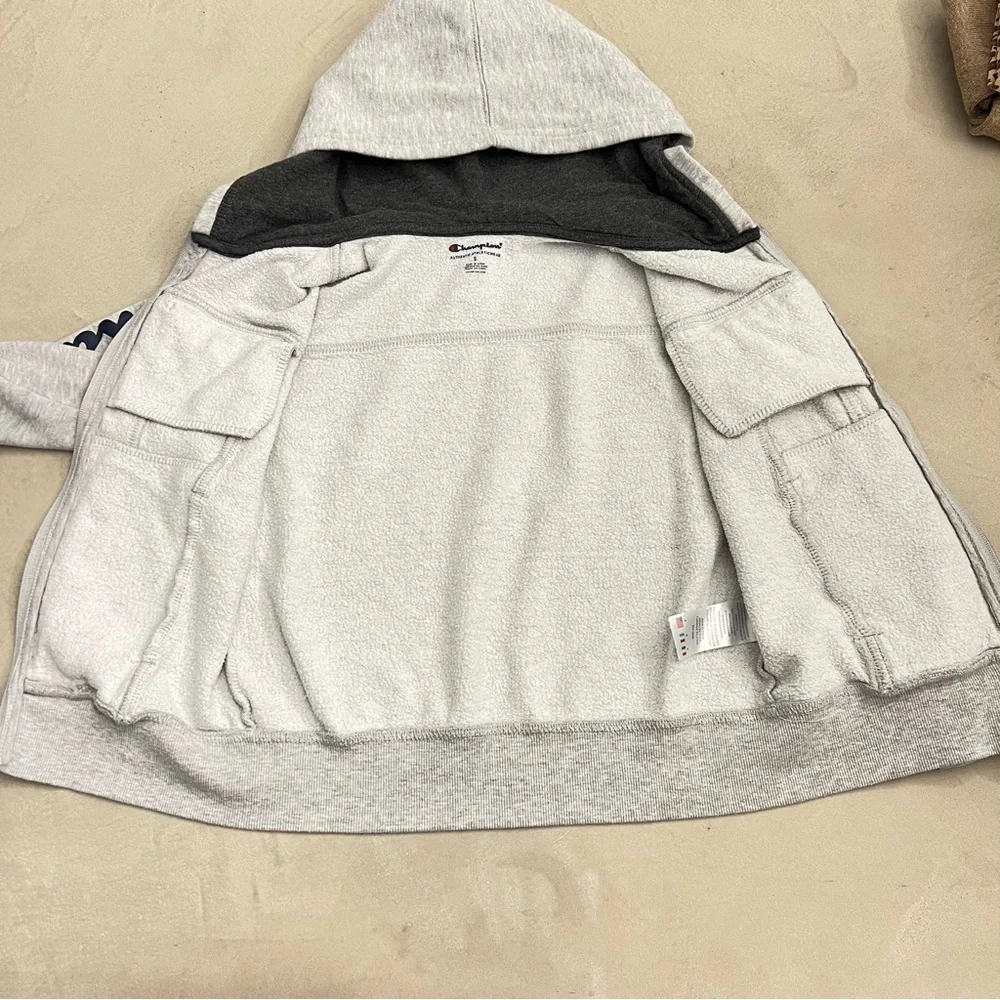 CHAMPION Kids Zip up Hoodie,‎ Grey, Sm